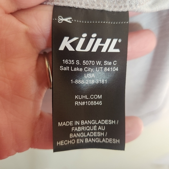 Kuhl Allegro Gray Split Neck Short Sleeve Activewear Top Size Small - Picture 11 of 16